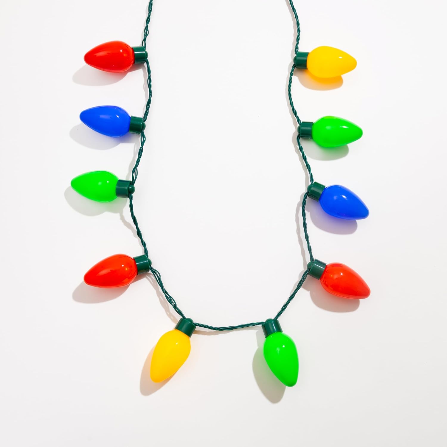 Light Up Christmas Necklace & Headband Set (4pc) – LED Bulb Necklaces & Holiday Headbands, 3 Light Modes, Xmas Party Favor, Stocking Stuffer, Secret Santa, Ugly Sweater Accessory - Image 9