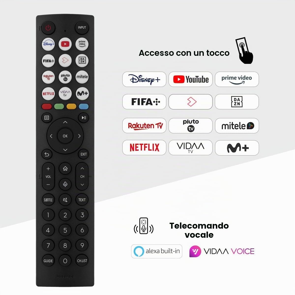 Hisense 75E7NQ - Smart TV 75 Pollici (190,5 cm), DVB-T2, LED, HEVC/H.265, Nero