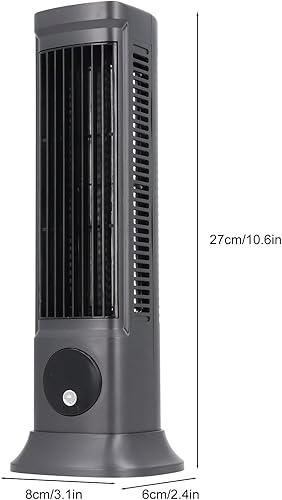 Miniatura 9 de Ventilador de torre de escritorio Oscillating Pro - Ventilador de mesa compacto de 10 pulgadas con 3 velocidades ajustables, ventilador de caja