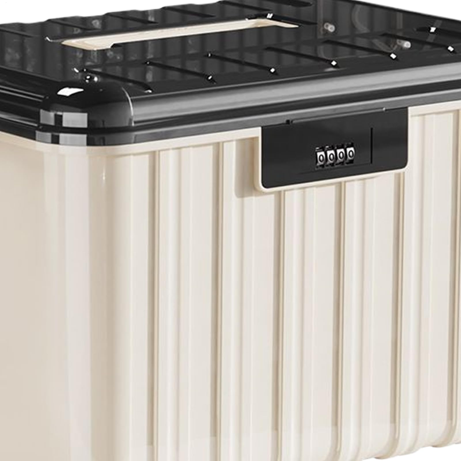 Caja de Almacenamiento con Candado - Contenedor para Objetos Personales,Contenedor Seguro Con Cerradura De Combinacion De 4 Digitos Para Articulos Personales Oficina Hogar Exterior -