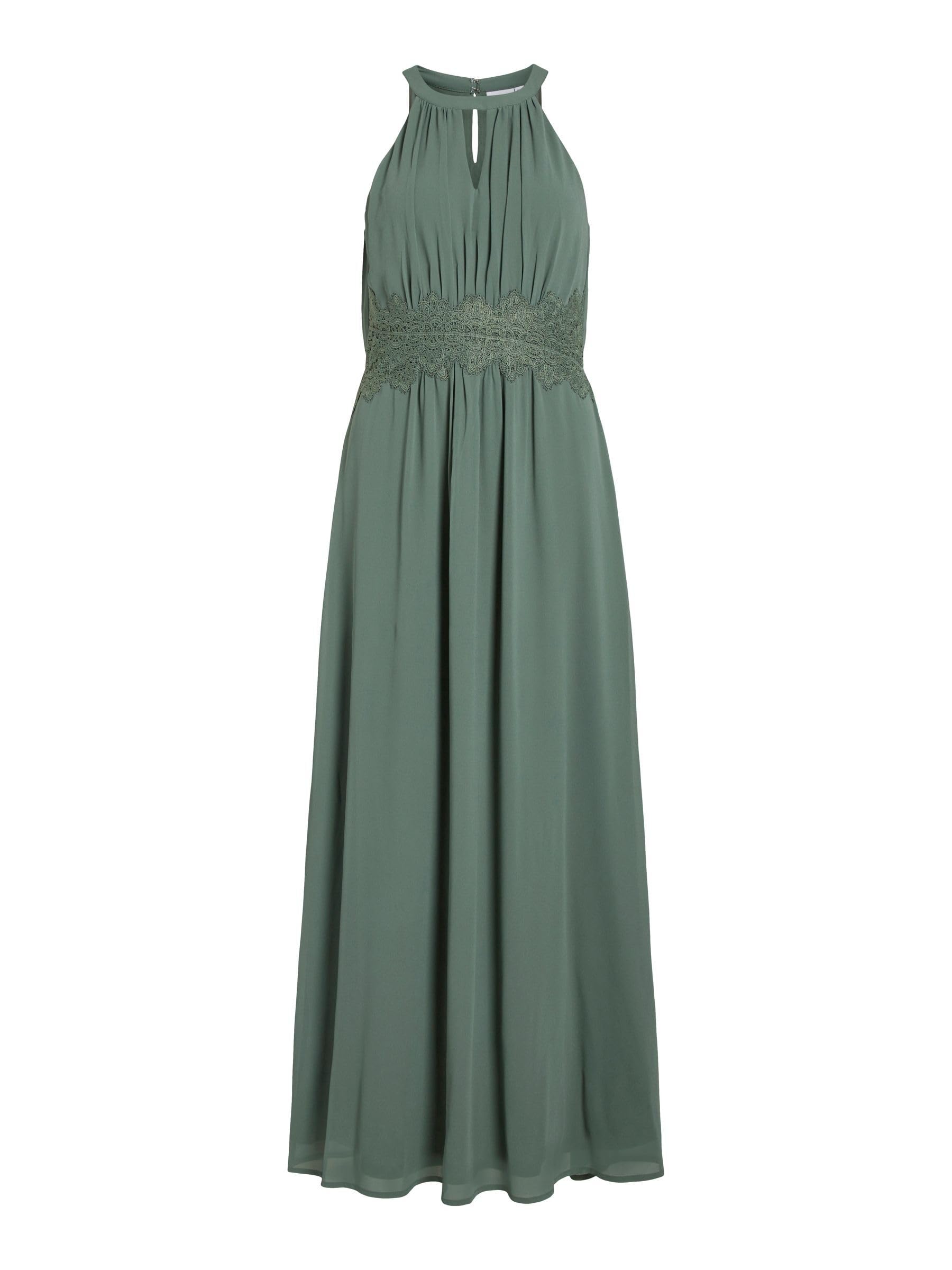 Vila Women's Vimilina Halterneck Maxi Dress-Noos Evening Dress, Laurel Wreath/Detail:Elastic, 10