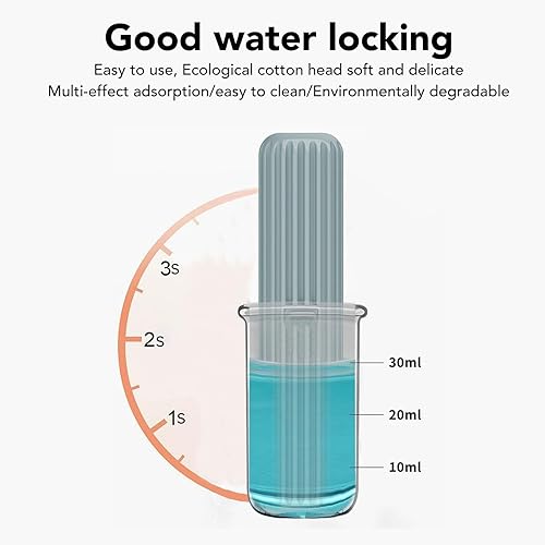 Miniatura 4 de Mini mopa portátil, potente mopa de 180° para espacios pequeños, material ABS, manos autoexprimibles para baño, cocina, sala de estar, coche