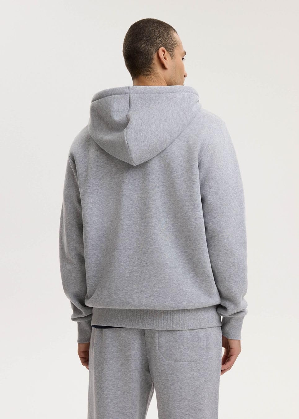 DIVERSE Męska Bluza, z Kapturem, z Zamkiem Błyskawicznym, Długi Rękaw, Kieszeń Kangurka, Bawełniana, z Logo BASEZIP M261
