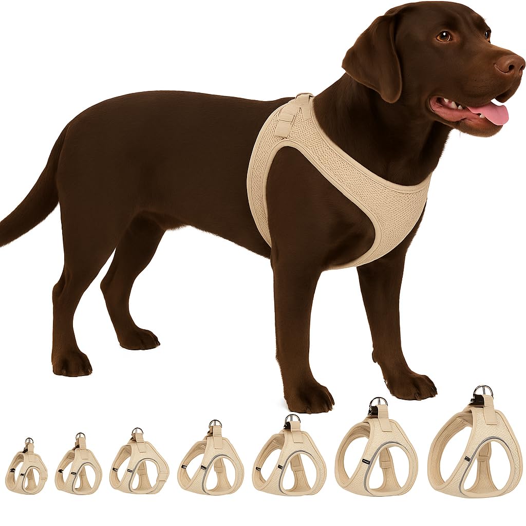 Flamingo Dog Harness Step&Go Bento Beige XL 40-43cm 49-54cm, groß