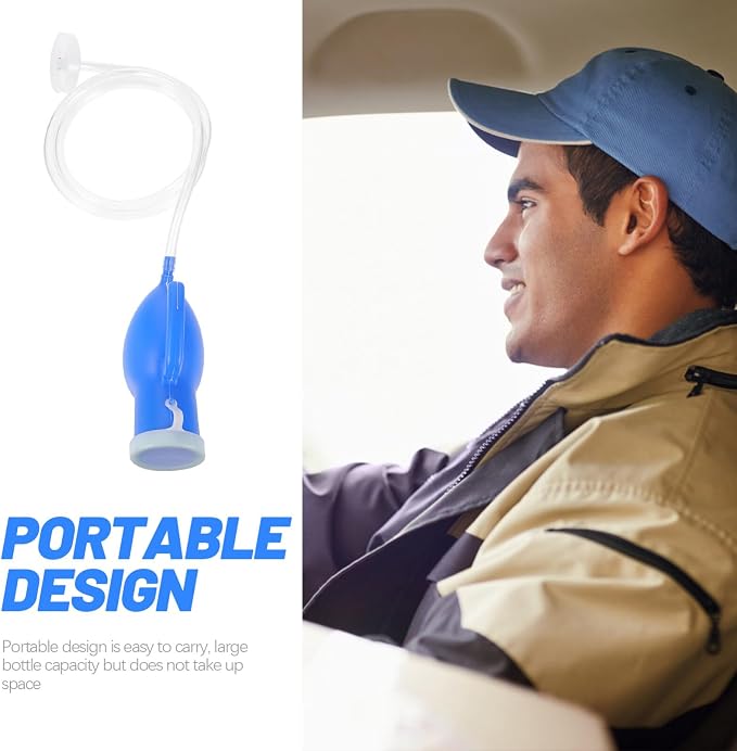 Orinal portátil masculino reutilizable 7.28x3.14x2.36 in miniatura 6