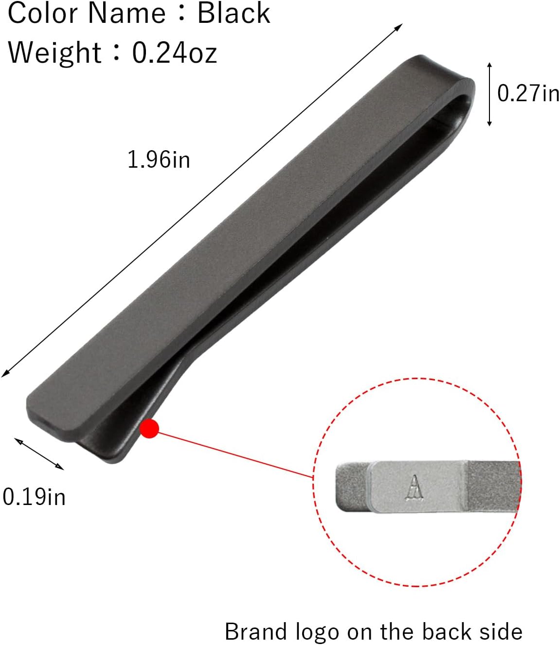 [TAVARAT]Tie Clip Tie Clips for Men Matte Finish No Fingerprint Tie Bar Tie Pin Tps-023R