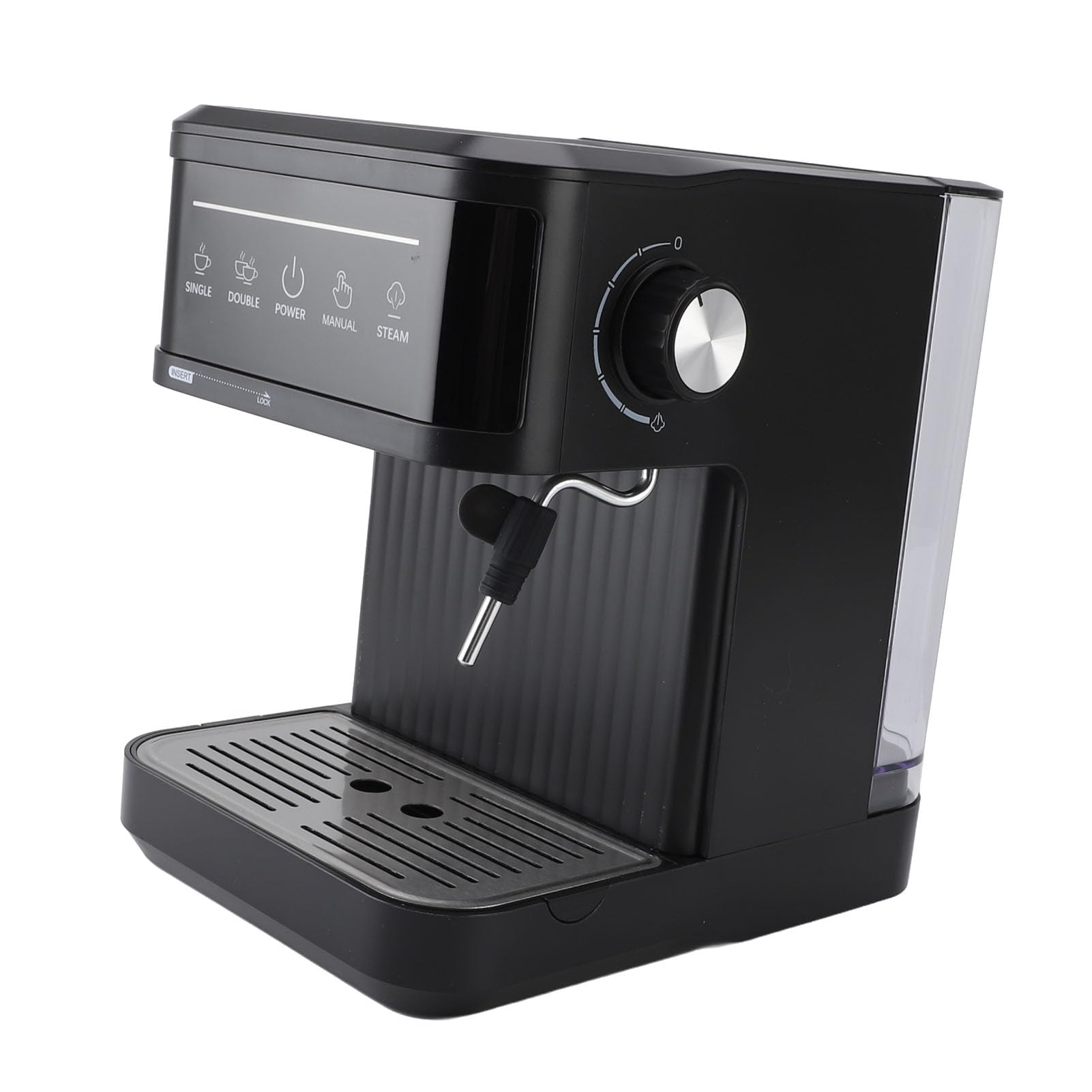 Fdit 850W Półautomatyczny Ekspres do Kawy z Młynkiem, Ubijakiem, dyszą parową, 20 Barów Ciśnienia, do Domu i biura. (Wtyczka UE 220 V)