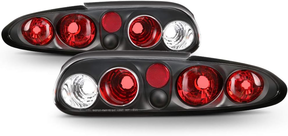 AKKON - For [Altezza Style] Chevy Camaro Sport Coupe Black Bezel Rear Tail Lights Signal Brake Lamps Left + Right Pair