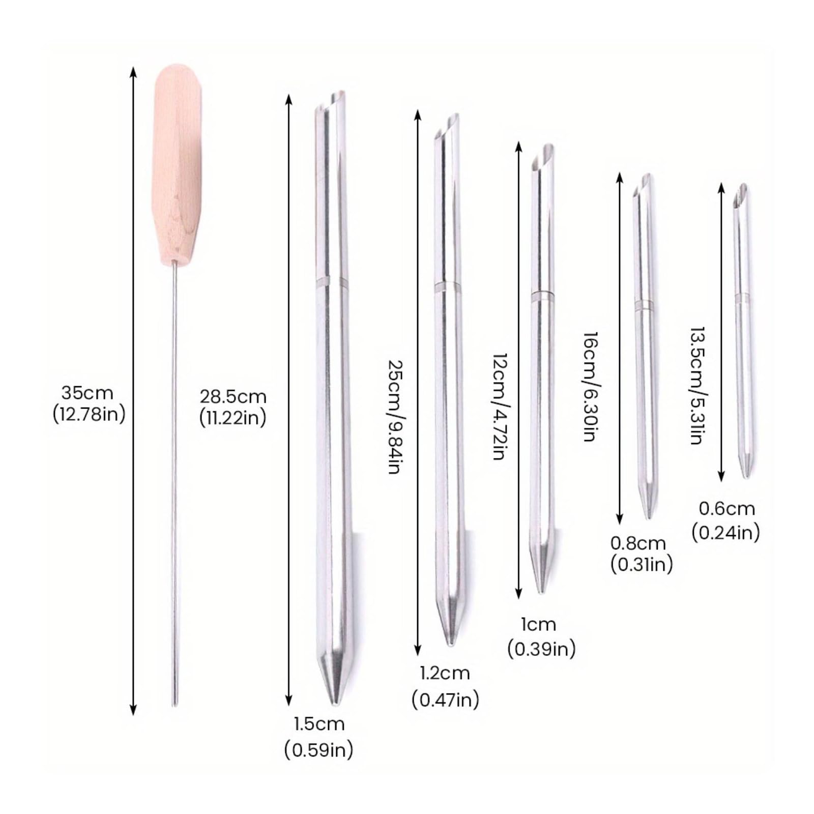 Xgdsnly Aghi da Infilatura in Acciaio Inossidabile Resistente Kit Paracord con Borsa Compatto Utensile per Artigiani, Laboratorio