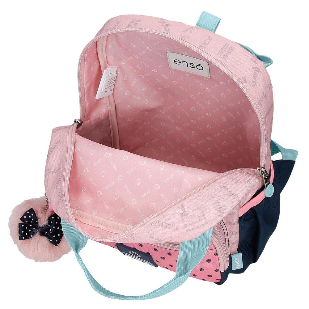 Enso Bonjour Mochila Preescolar con Carro Rosa 23x28x10 cms Poliéster 6,44L