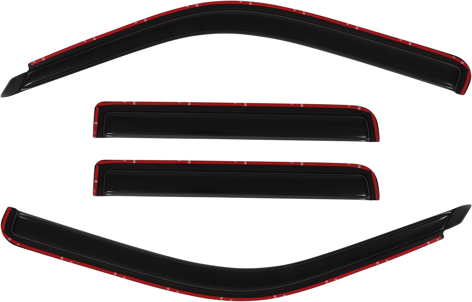 cciyu Side Window Deflectors 4 Piece Set Fits for 1991-2001 for Ford for Explorer Tape-on Rain Guards, Outside Mount Window Deflector
