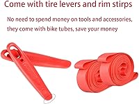 Vista 3 de 2-Pack 700x3543C Road Bike Inner Tubes with Tire Levers and Rim Strips, Bicycle Tube Compatible with 700x35C 700x38C 700x40C 700Cx43C Bicycle Tyre