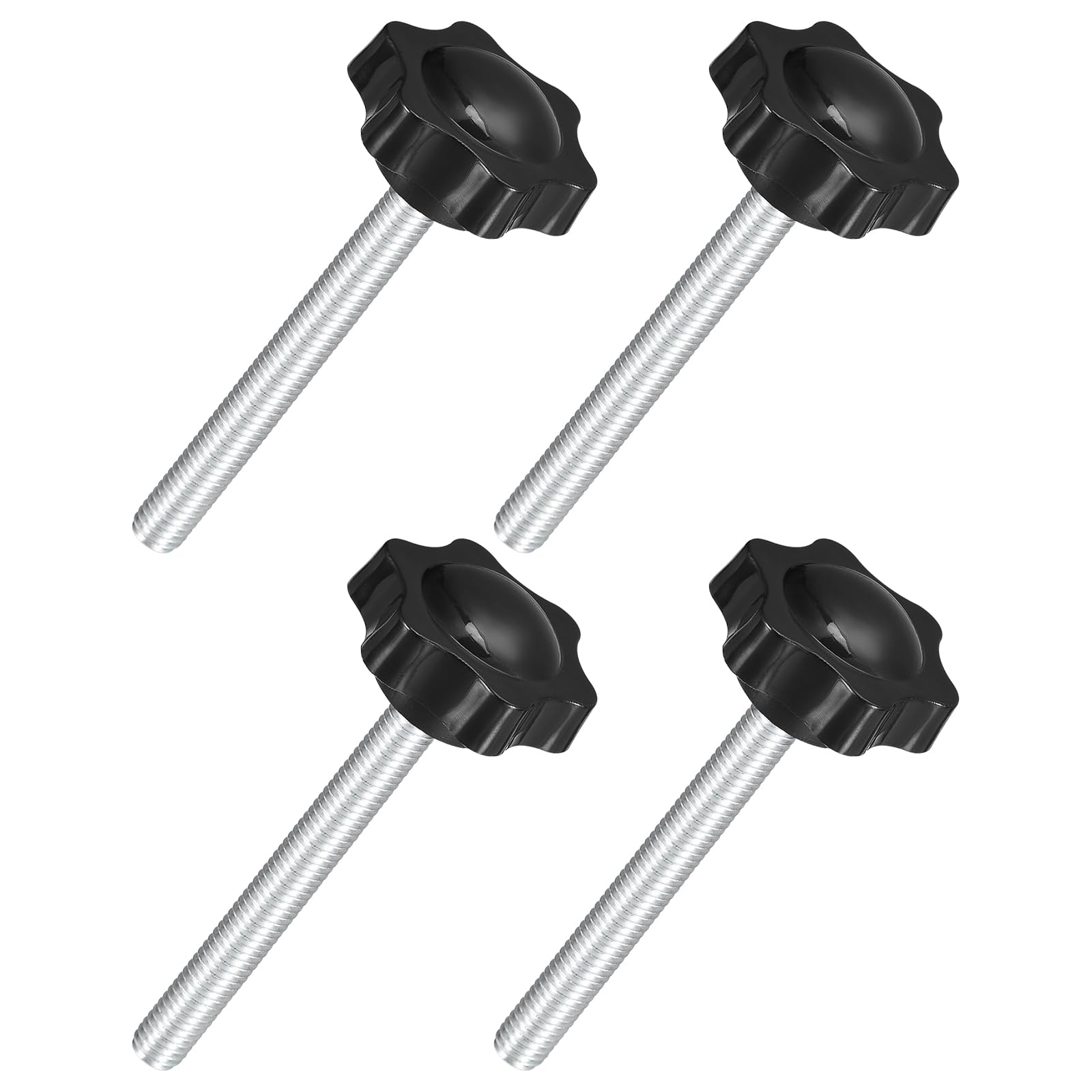YOKIVE 4 Pcs Star Knobs, Thumb Screw Machine Tool Knobs, Secure Hand Tightening, Great for CNC, 10D Printer, Workbench, Furniture(M8 x 70mm,Black)