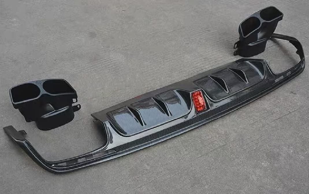 Dyfuzor Tylnego Zderzaka Samochodu Z Włókna Węglowego Spoiler Splitter Z Końcówkami Rury Wydechowej Body Kit Dla Mercedesa Dla Benz W222 S320 S63 AMG 2014-2018