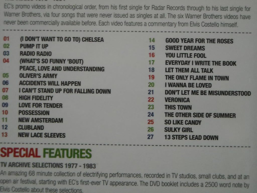 その他 Right Spectacle: The Very Best of Elvis Costello [DVD] Amazon.co.jp: 国内盤DVD/エルヴィスコステロ/THE RIGHT