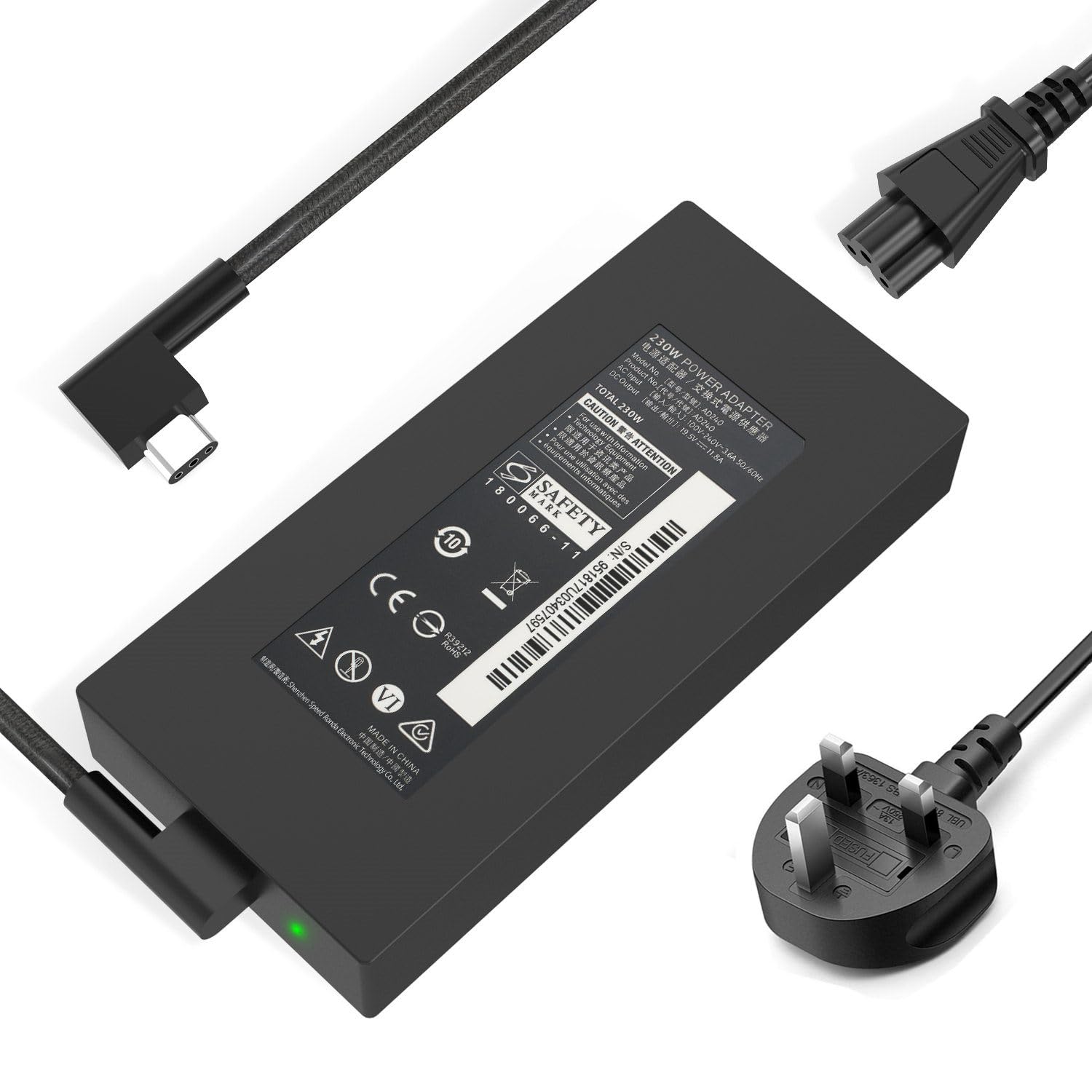 230W AC Charger for Razer Blade 14 15 GTX1060 GTX1070 RTX2070