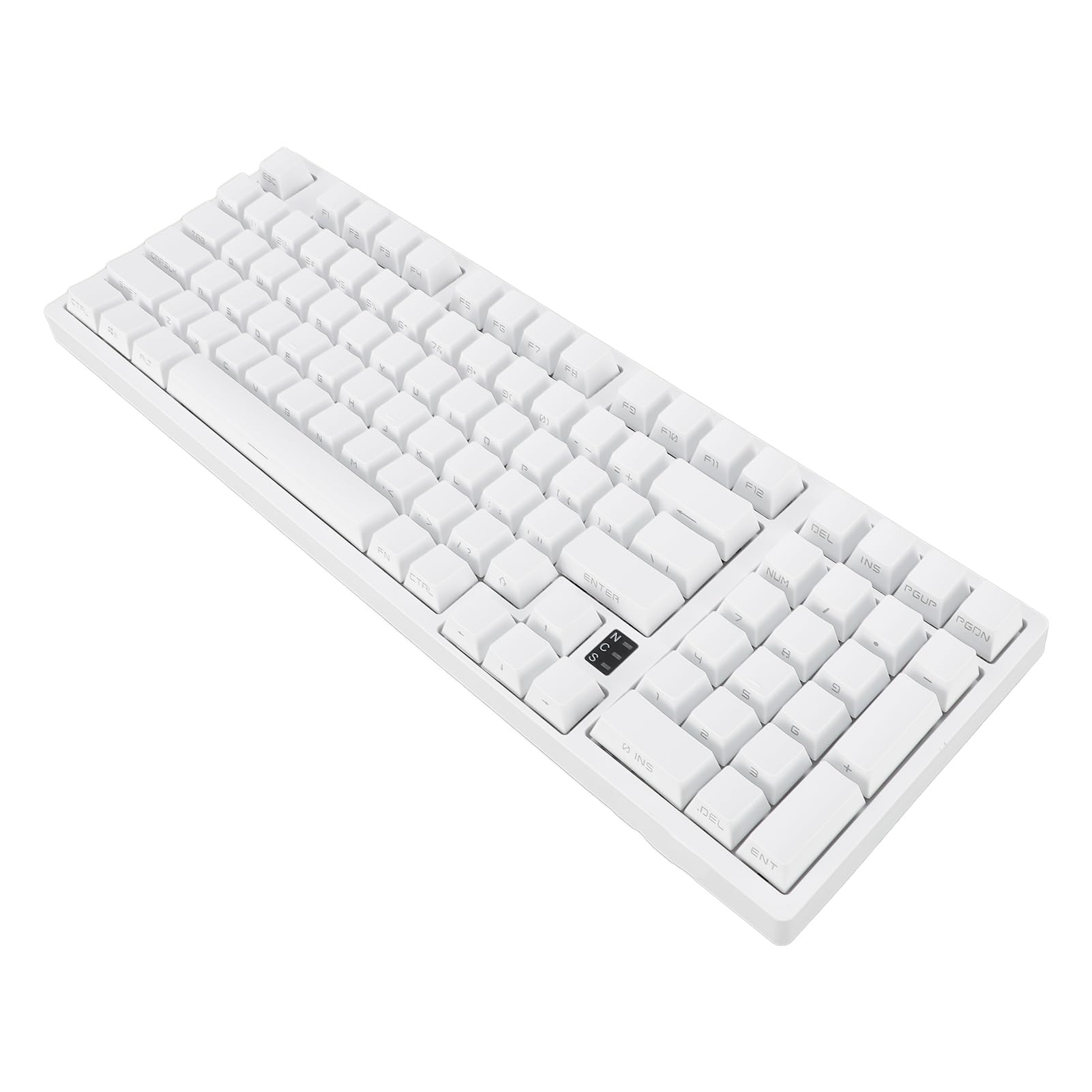 Tastiera da Gioco Meccanica Wireless con Luci RGB per Appassionati Portatile 98 Tasti Bianca Tipo C