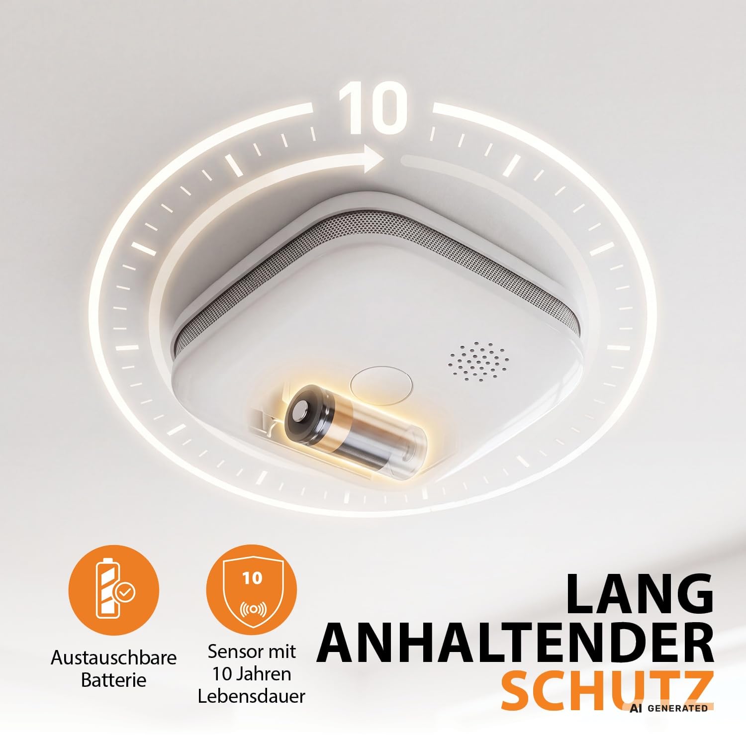 Smartwares Dreierpack vernetzte Rauchmelder von Smartwares – Kostenlose App – 85 dB – Entspricht der Norm EN-14604 – Austauschbare Batterien – LED-Anzeigen – FSM-12603