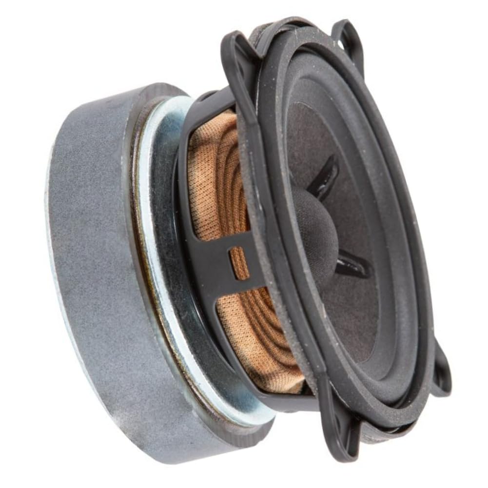KIT Set pour FAITAL Pro 3FE25 4 ohm, 1 Haut-Parleur woofer 8 cm 80 mm 3" de diamètre, 20 Watts rms et 40 Watts Max, sensibilité 91 DB, pour Voitures, 1 pièce