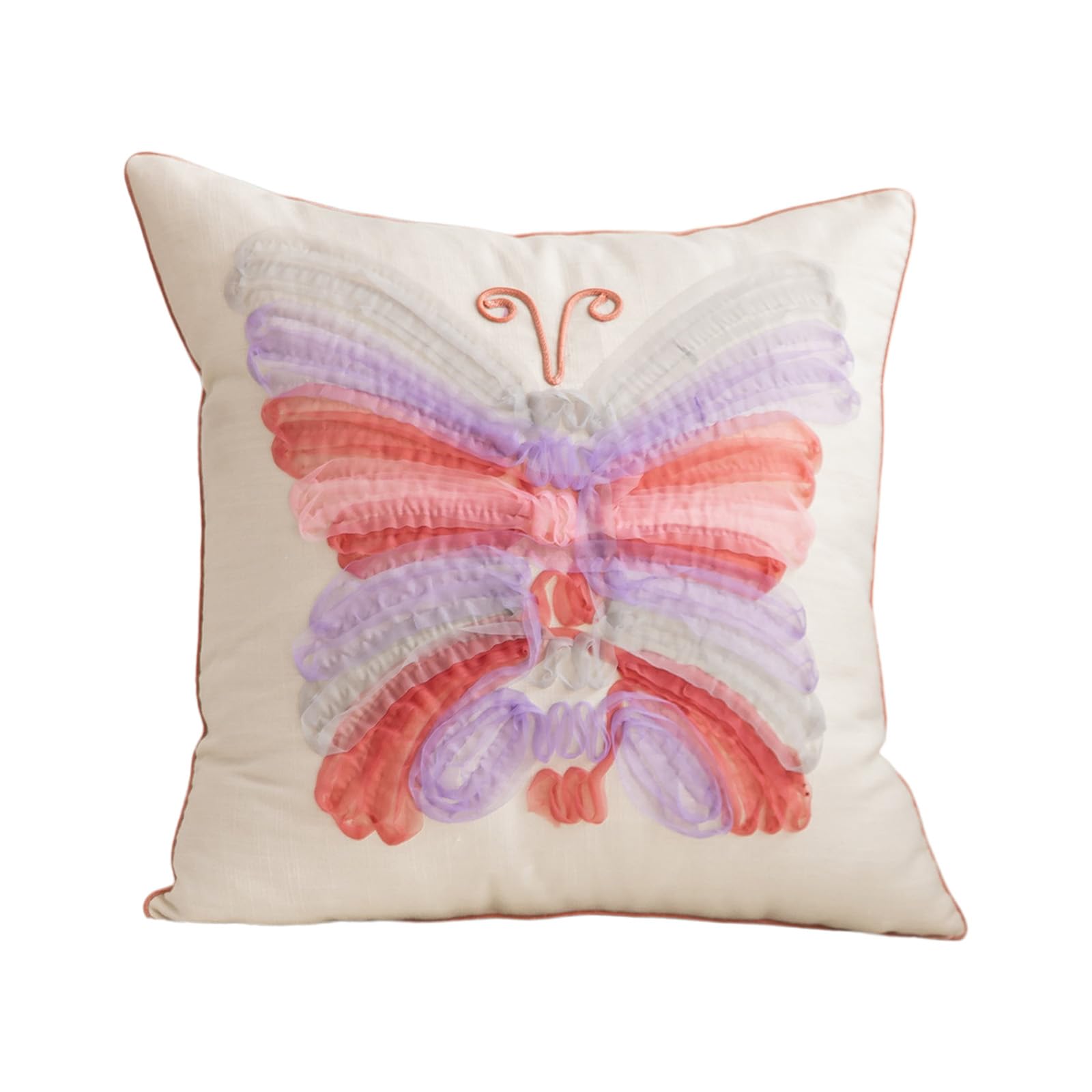 Buxuaaaa Artistic Butterfly Pattern Pillow Cover Cotton Square Throw Cushion Cover Home Decoration Cotton Pillowcase