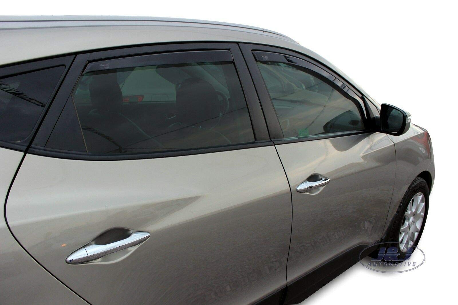 J&J AUTOMOTIVE Windabweiser passend für Hyundai ix35 2010-2015 4tlg, Heko Regenabweiser Vorne Hinten Getönt Dunkel Passform