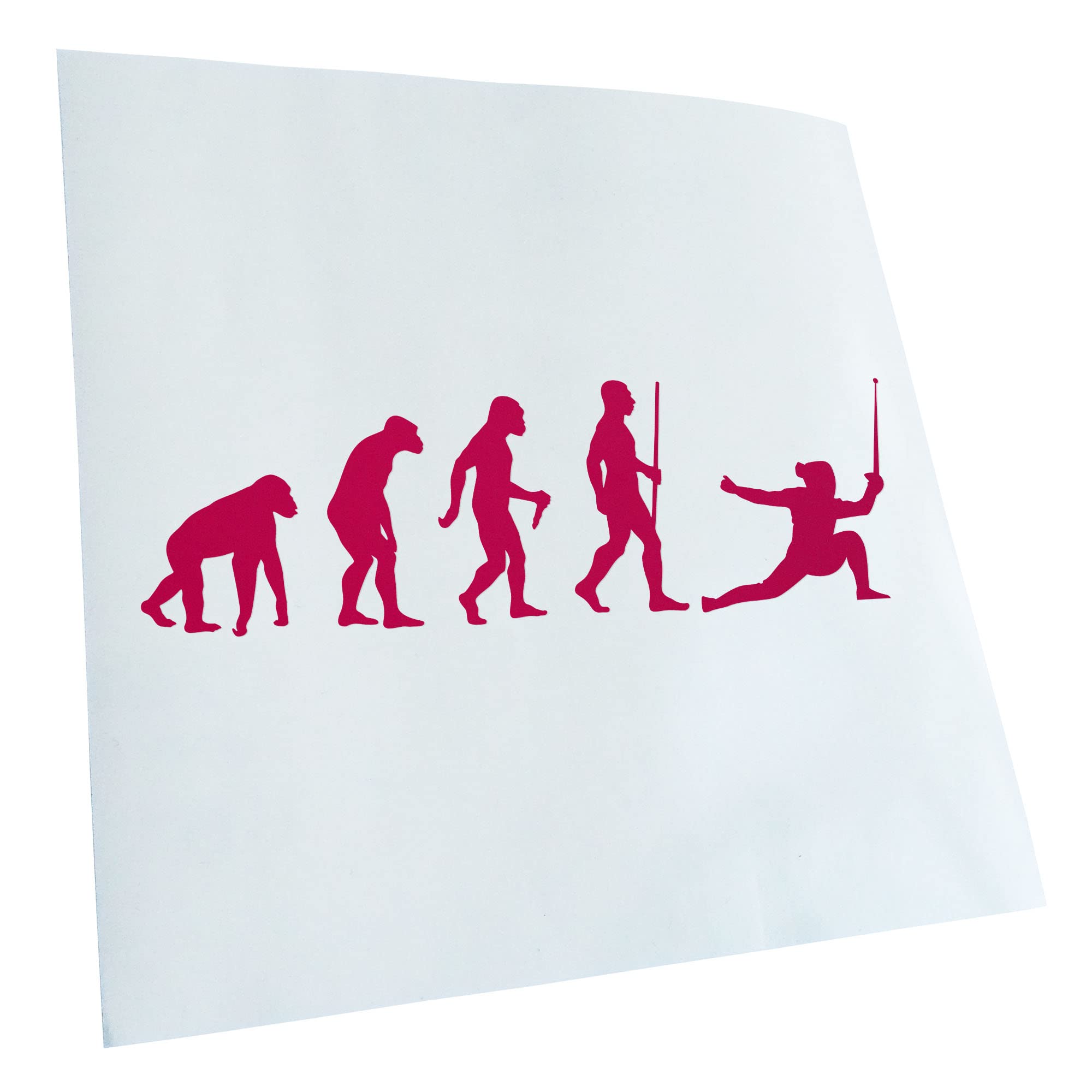 Kiwistar - Car Sticker - Fencing Epee Evolution - Pink - 50 x 15 cm - Rear Window Car Sticker Weatherproof for Car Truck Moped Truck - Sticker Exterior Self-Adhesive Tuning Accessories for Window