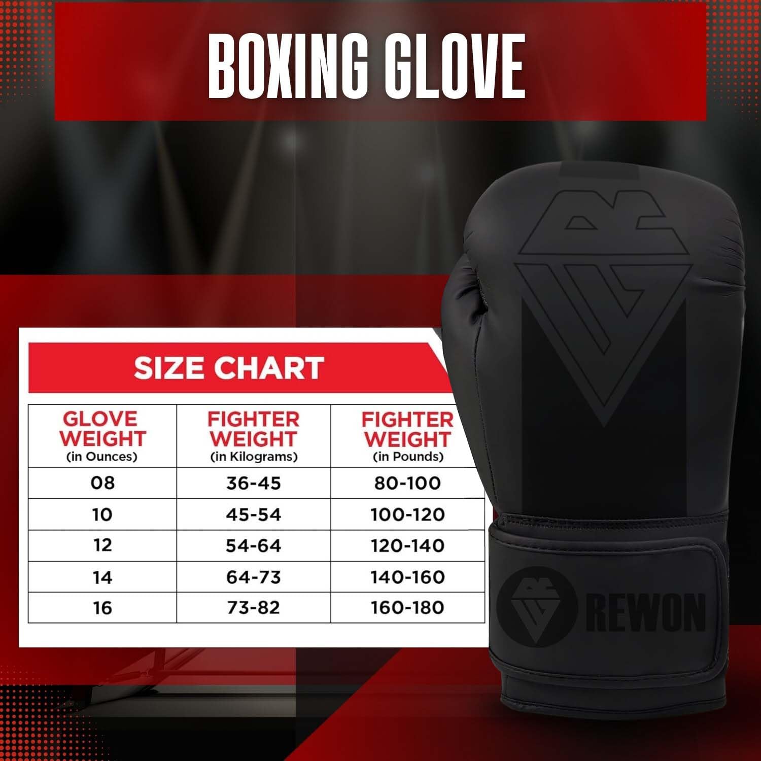 REWON Rękawice bokserskie - Rękawice bokserskie do treningu Sparring MMA Kickboxing 6 oz-21 uncji Rękawice do worka bokserskiego uderzające dziurkowanie Muay Thai