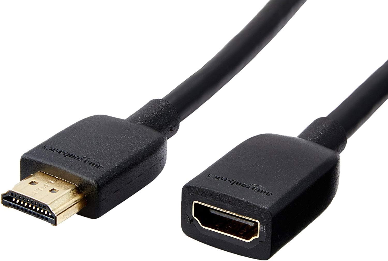 Amazon Basics High-Speed Male to Female HDMI Extension Cable - 0.9 m / 3 Feet, Black