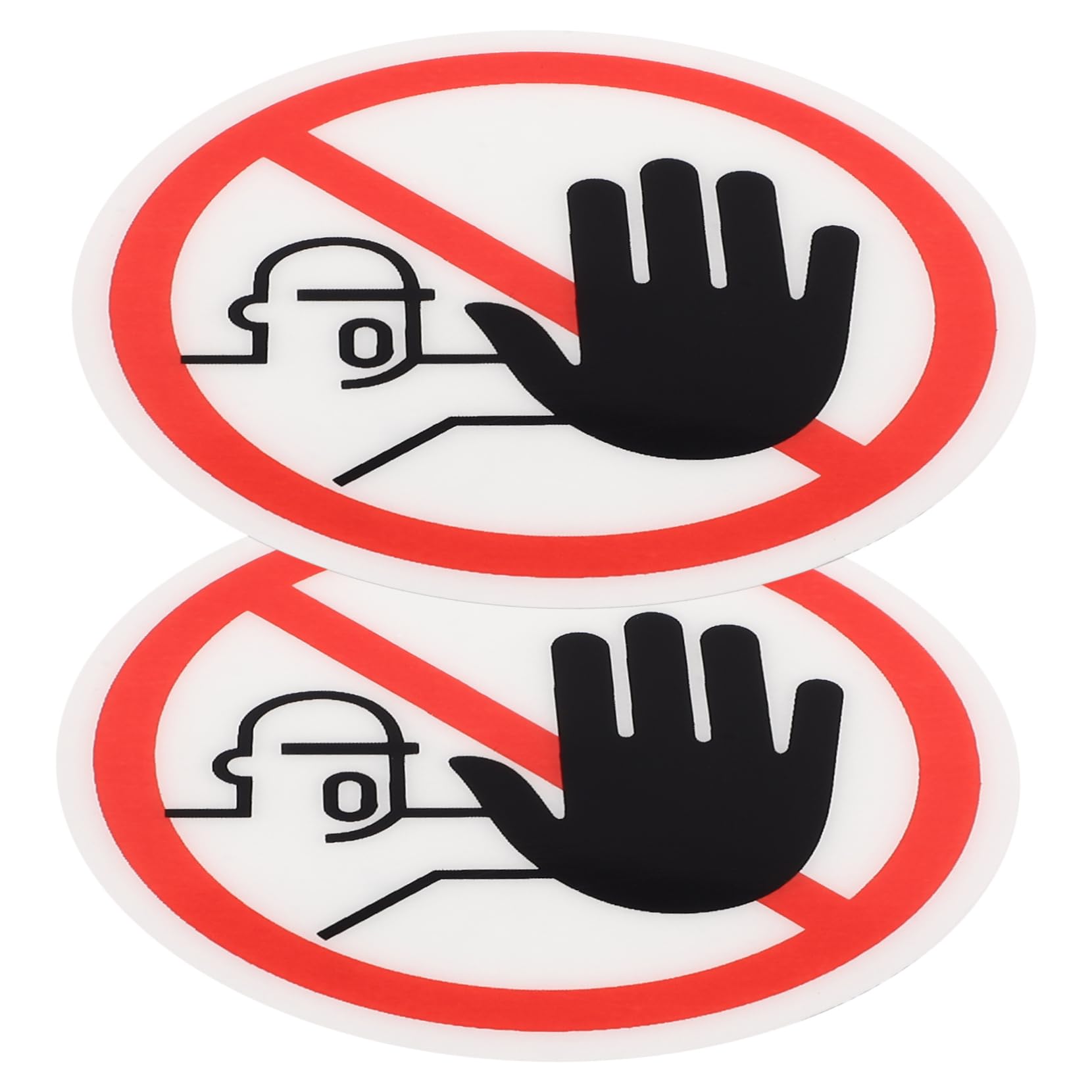 GARVALON Pegatinas Autoadhesivas Señal No Tocar PVC 2 Piezas Advertencia Seguridad