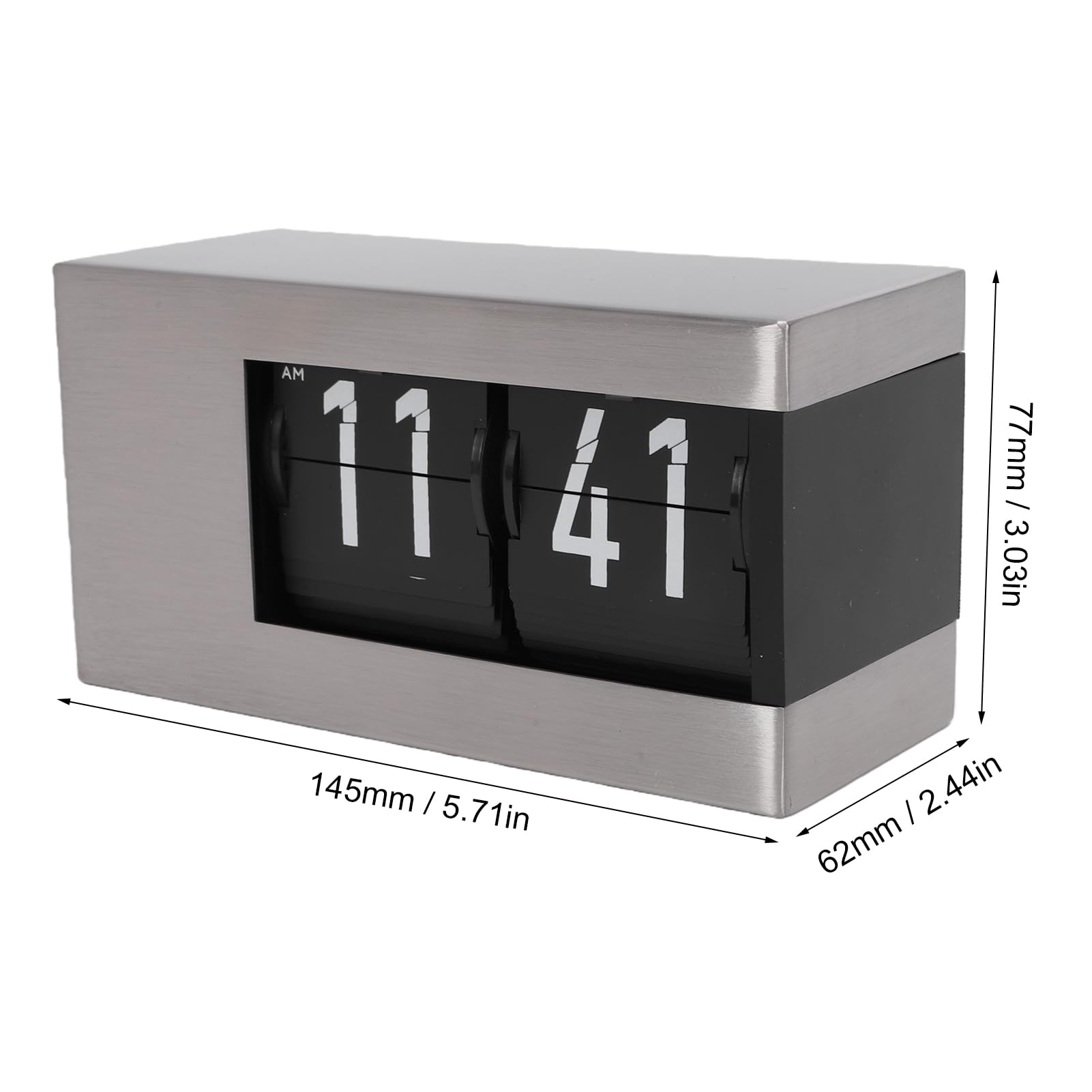 Buachois Orologio a calendario flip LED con display digitale (Argento)