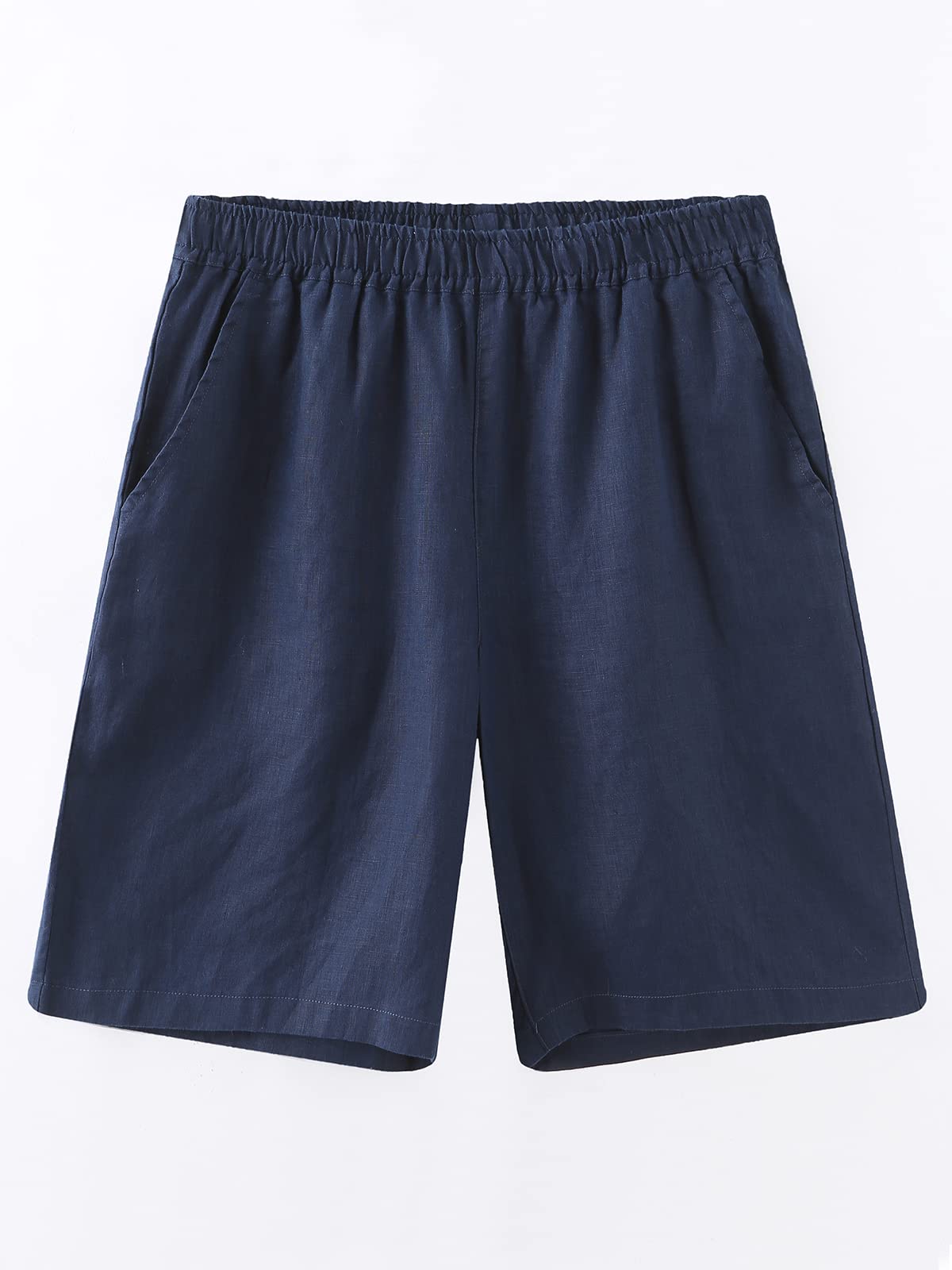 RAKUYUME Schlafanzug Herren Kurz 100% Leinen Pyjama Set Sommer Hausanzug