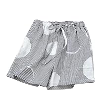 LApooh Damen Pyjama Shorts - Baumwolle Mit Taschen, Knielang