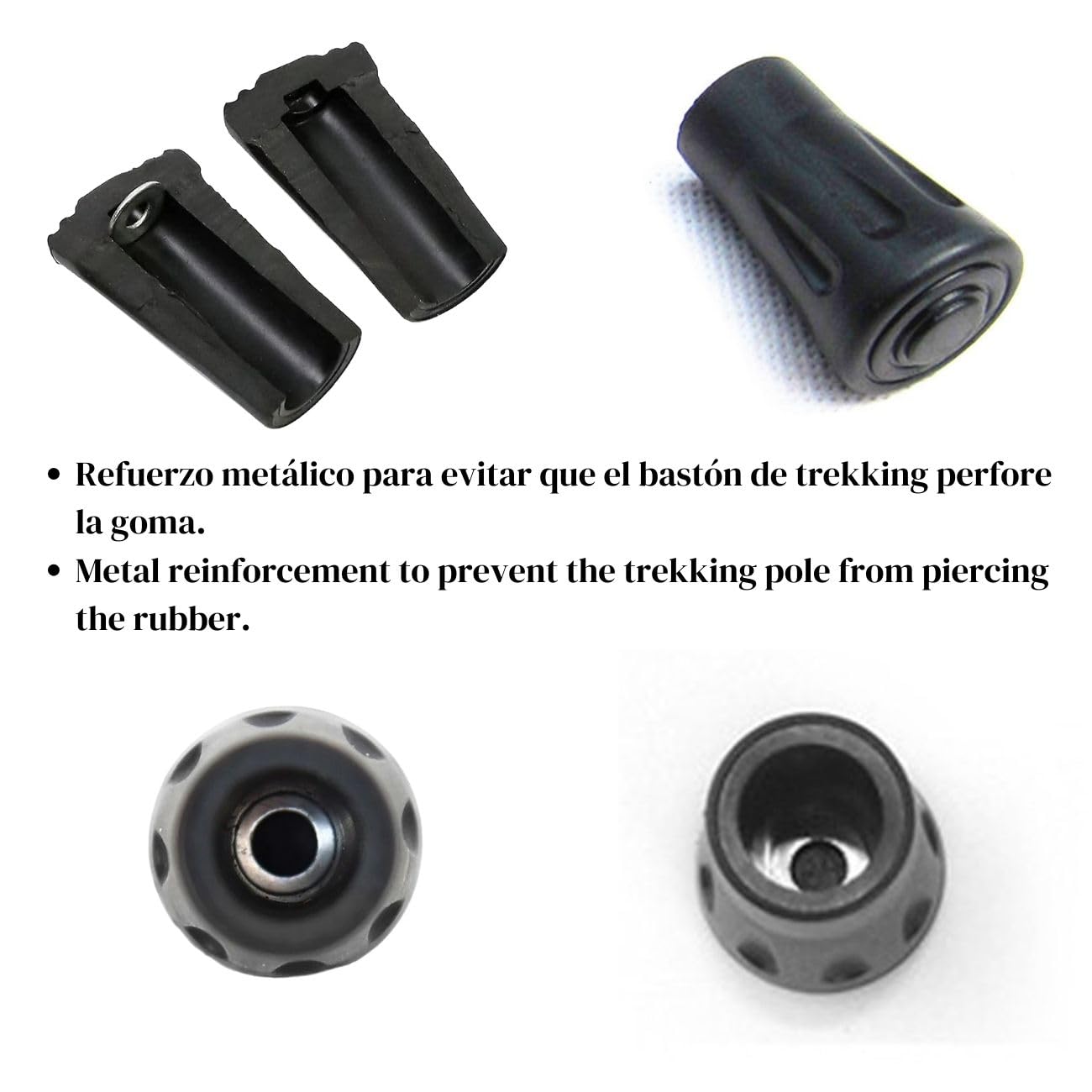 Tampons En Caoutchouc Pour Bâtons De Trekking – Asphalte