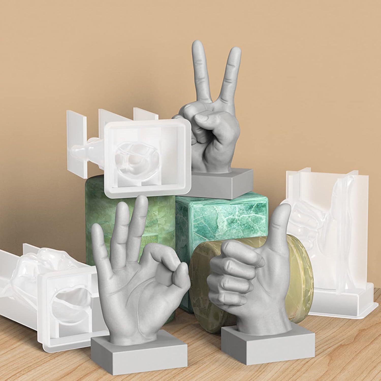 Candle Silicone Mold OK Thumb Gesture Candle Making Mold Resin Casting Mould for Home Aromatherapy Decoration DIY Craft