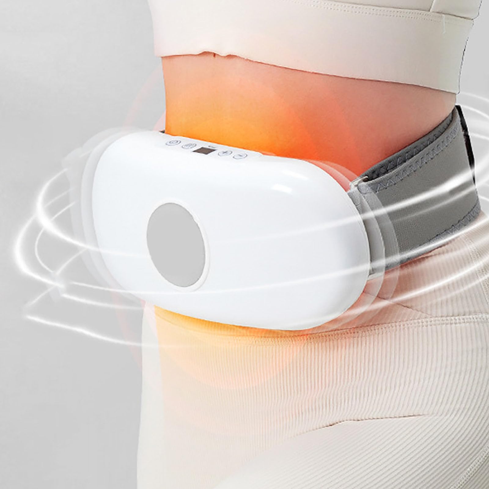 Massaggiatore Addominale Elettrico Wireless con Cintura per Bruciare I Grassi, 6 modalità di Massaggio, 4 Temperature Regolabili, Ampiezza di Oscillazione di 30 Mm, per Impiegati