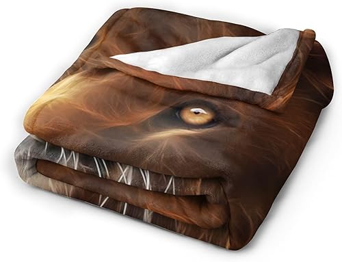 Miniatura 5 de LWDZLHD Manta de franela de león para adultos, ligera, súper suave, manta decorativa como colcha, manta cálida y esponjosa para sala de estar, sofá