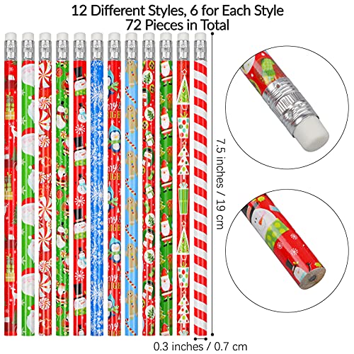 Lápices de Navidad Aodaer 72 piezas con diseño variado miniatura 2
