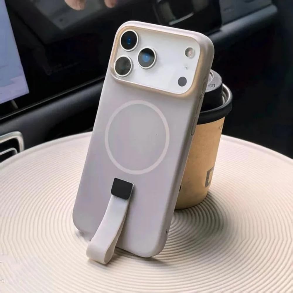 Étui de chargement magnétique sans fil iPhone 17 Pro Max gris luxe - 6