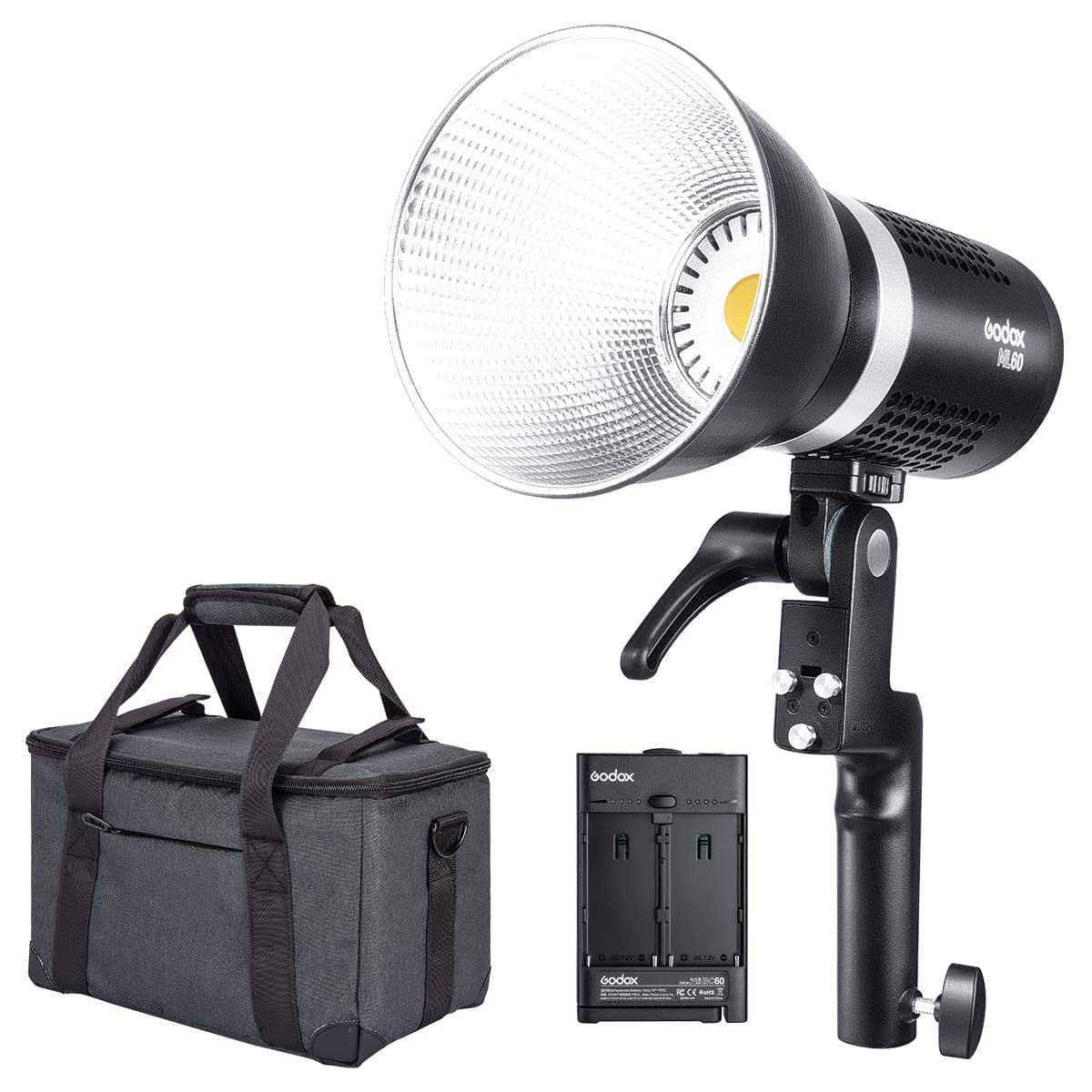 Amazon | GODOX ML60撮影ライト LEDライ 手持ちタイプライト 60W CRI96