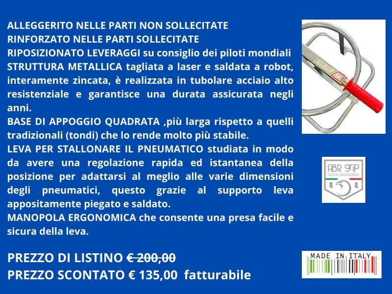 SMONTAGOMME - SMONTAMOUSSE PER MOTO QUALITY PREMIUM ABRGRIP 2026