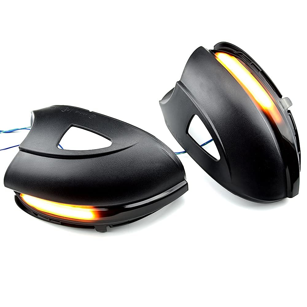 2 pezzi Segnale dinamico a LED sequenziale per specchietto laterale Compatibile con VW Golf MK6 Compatibile con GTI 6 R Line VI R20 Tou-ran con fori