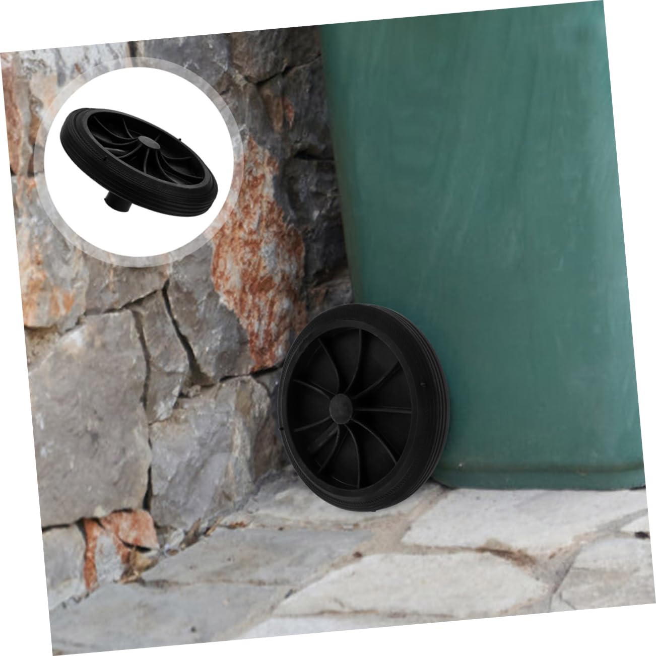 Cabilock 2 Set Ruote Per Bidoni Della Spazzatura Da Esterno Accessori Per Bidoni Della Spazzatura Ruota Di Ricambio Per Pattumiera Ruote Per Pattumiera Black Gomma Da Cancellare 2 Pezzi * 2
