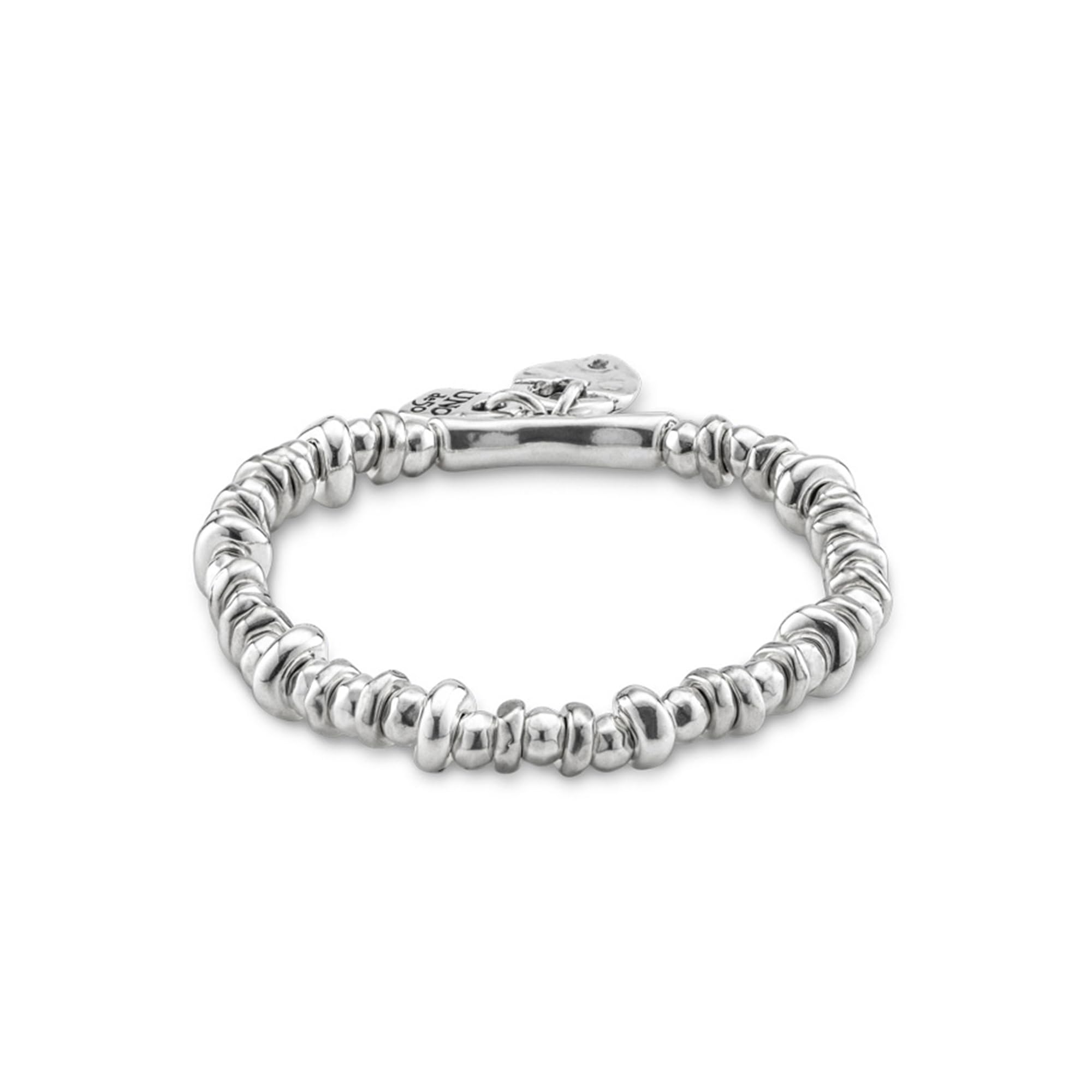 UNOde50 Bracciale Rigido Donna In Argento Placcato Goteando - Design Unico Con Pietre Irregolari - Fatto A Mano, PUL1844MTL0000M - 3