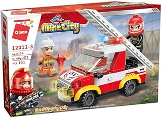 لعبة الإنقاذ من الحرائق كيو مان، مجموعة ميني فاير ريسكيو 12011-3، 101 قطعة، بلاستيك