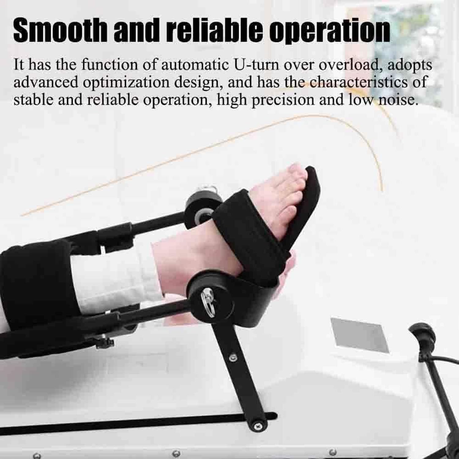Trainer elettrico per la riabilitazione del ginocchio, 10 velocità regolabili, display dello schermo, dimensioni regolabili, regolabile da 0 a 120°, per rigidità articolare, post-frattura,right-M