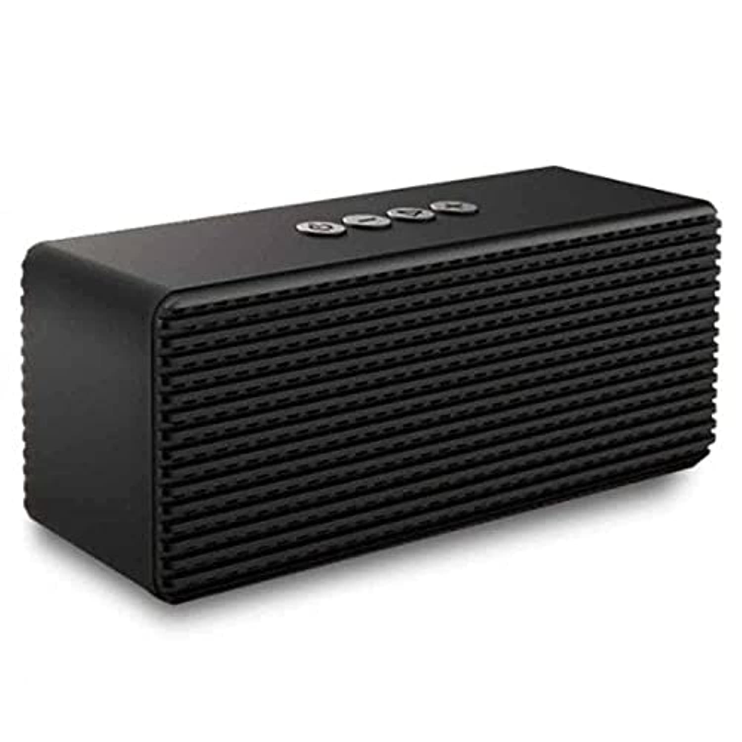 DEVIA EM045-BK Portable Bluetooth Speaker, top view showing control buttons