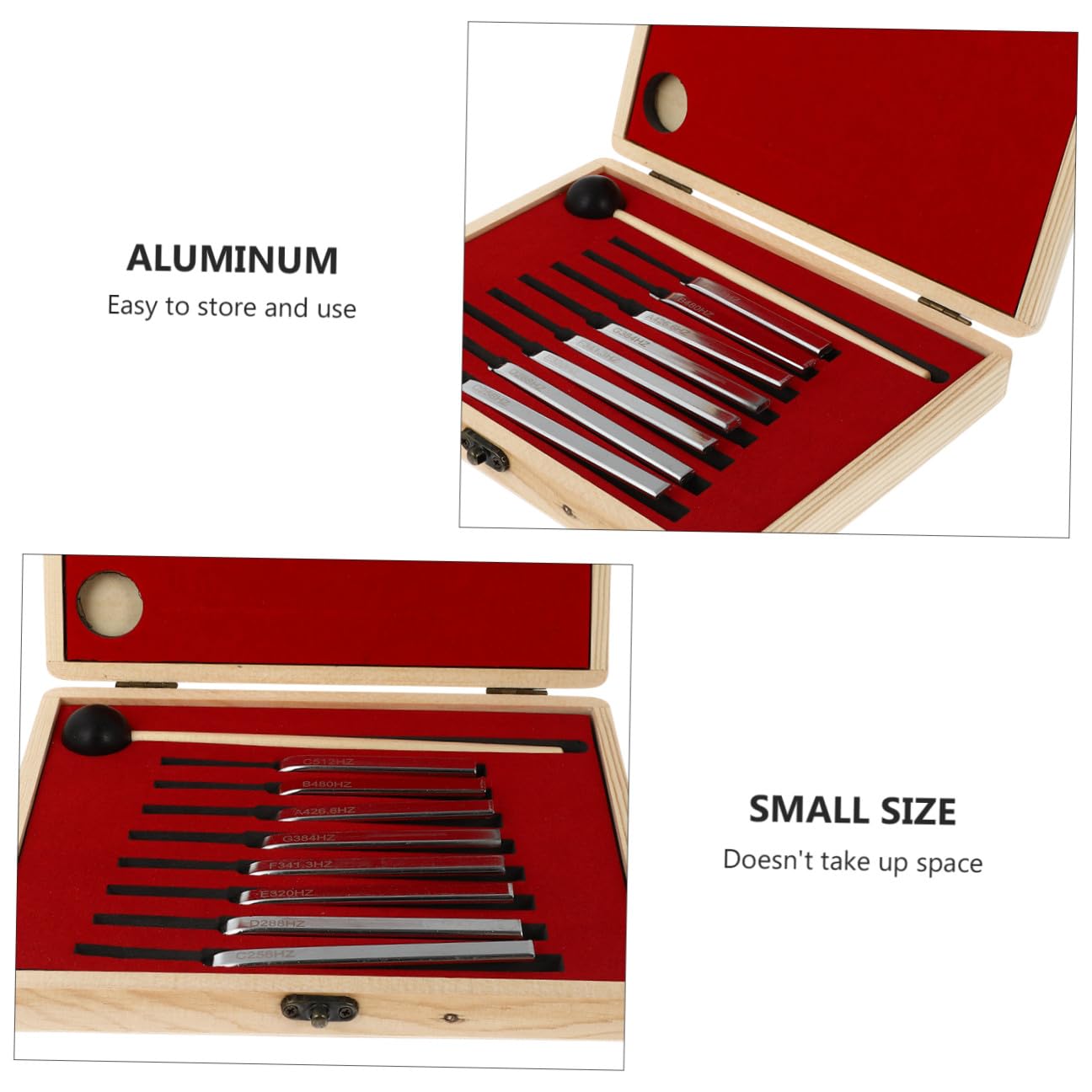 UPKOCH Professionelle Stimmgabel aus Aluminium 8 Stück für Gitarre Violine Cello Stabiles Musikinstrumenten Stimmgerät für Musikunterricht Zubehör