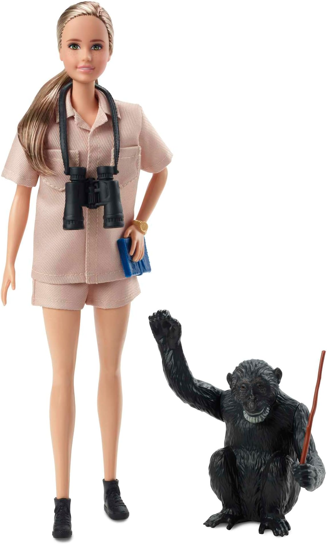 Barbie Dr. Jane Goodall Barbie Inspiring Women Doll, Made from Recycled Materials, Gift for Collectors and Kids Ages 6 Years Old & Up​​