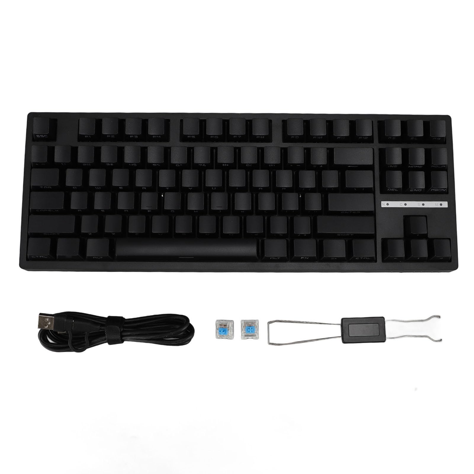 Tastiera da Gioco Wireless, Retroilluminata RGB 87 Tasti 3.0 5.0 Tipo C Tastiera da Gioco Meccanica con Interruttore Blu Cablato per PC Portatile Modalità di Illuminazione