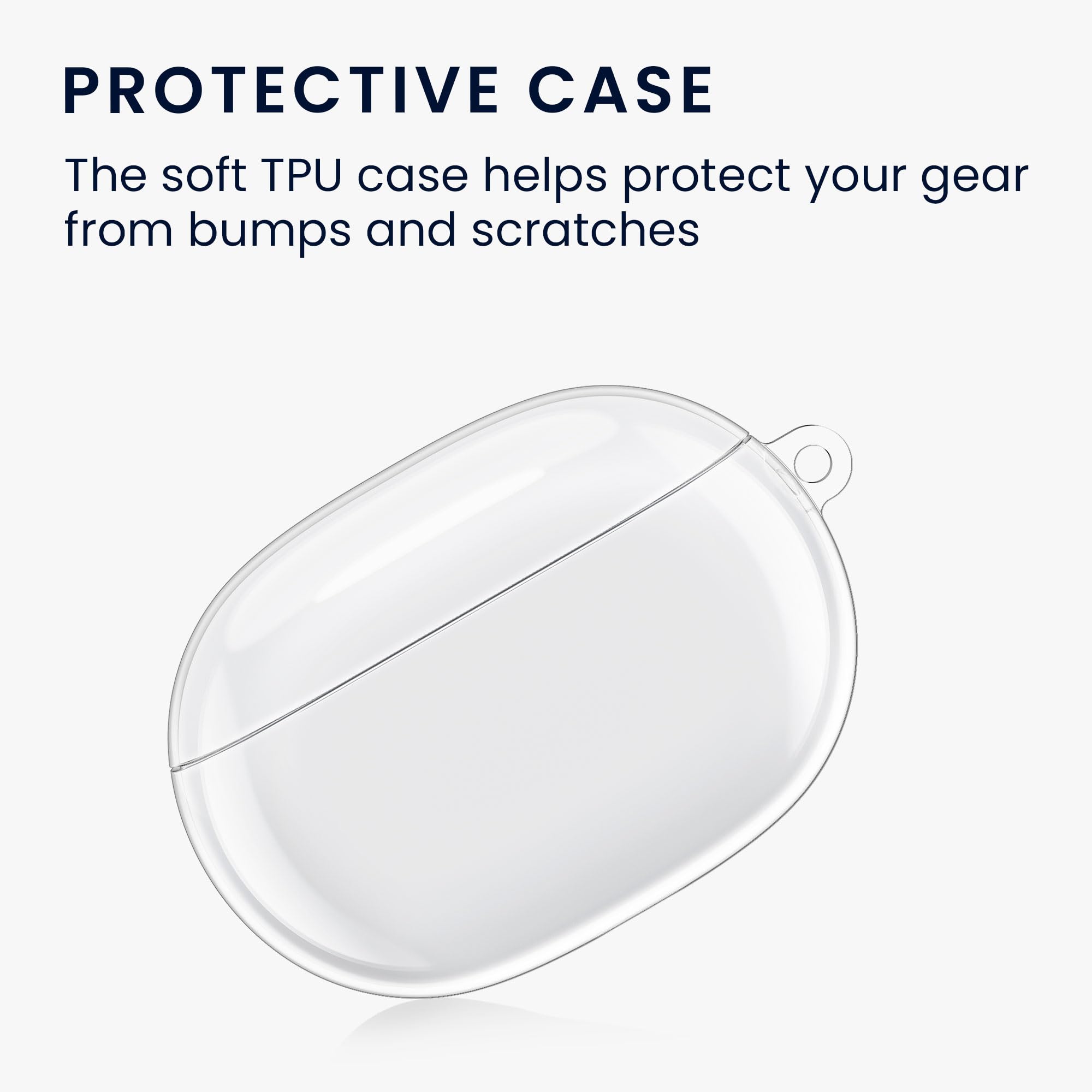 kwmobile Earphones Case for Beats Studio Buds Case - Clear TPU Silicone Earbuds Cover - Transparent - Image 4